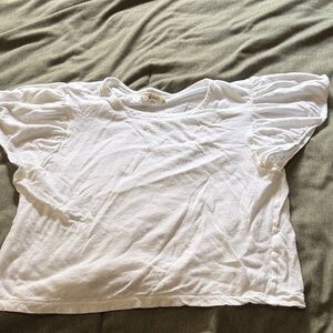 Madewell flutter sleeve top